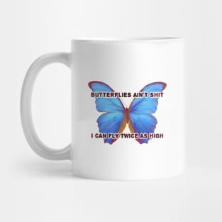 Butterflies Aint Reading L Mug